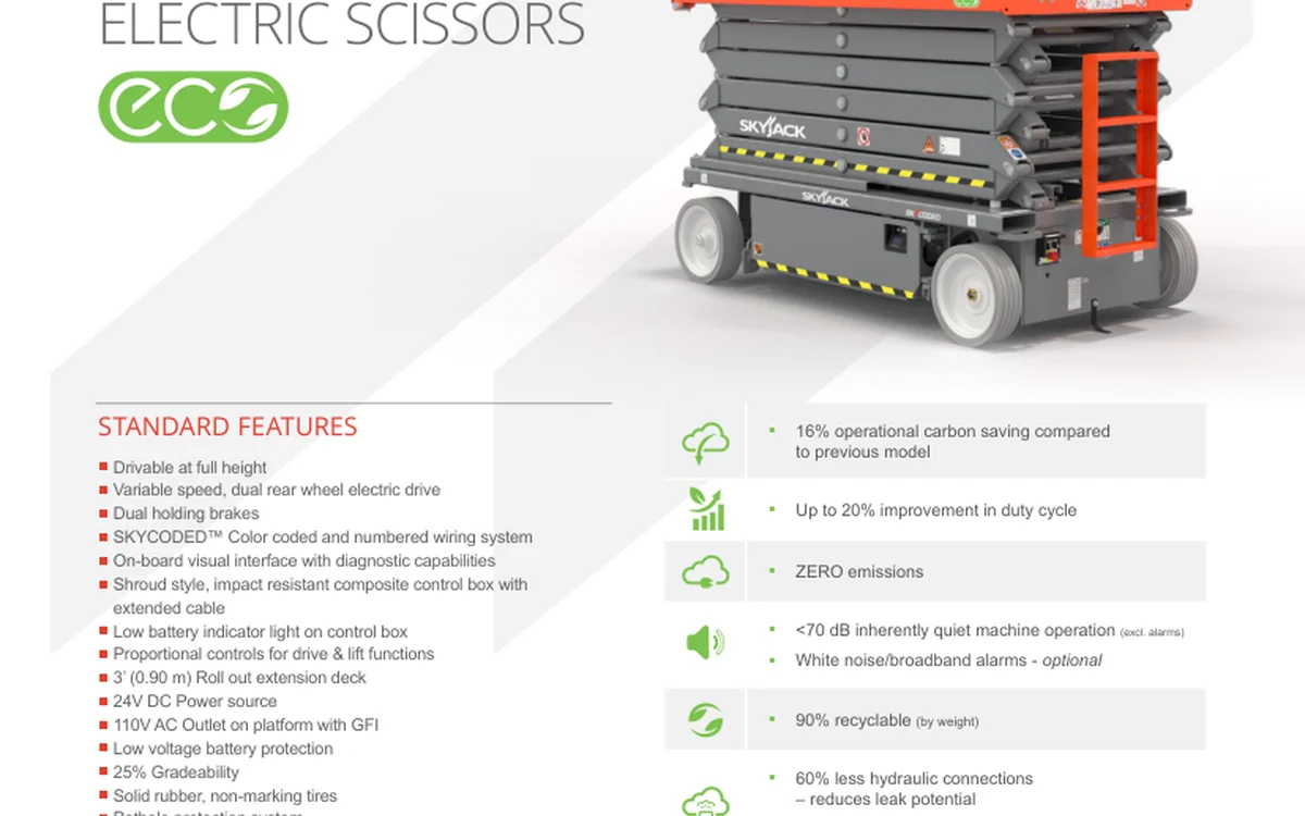 Skyjack SJ4740 E from the supplied specification document
